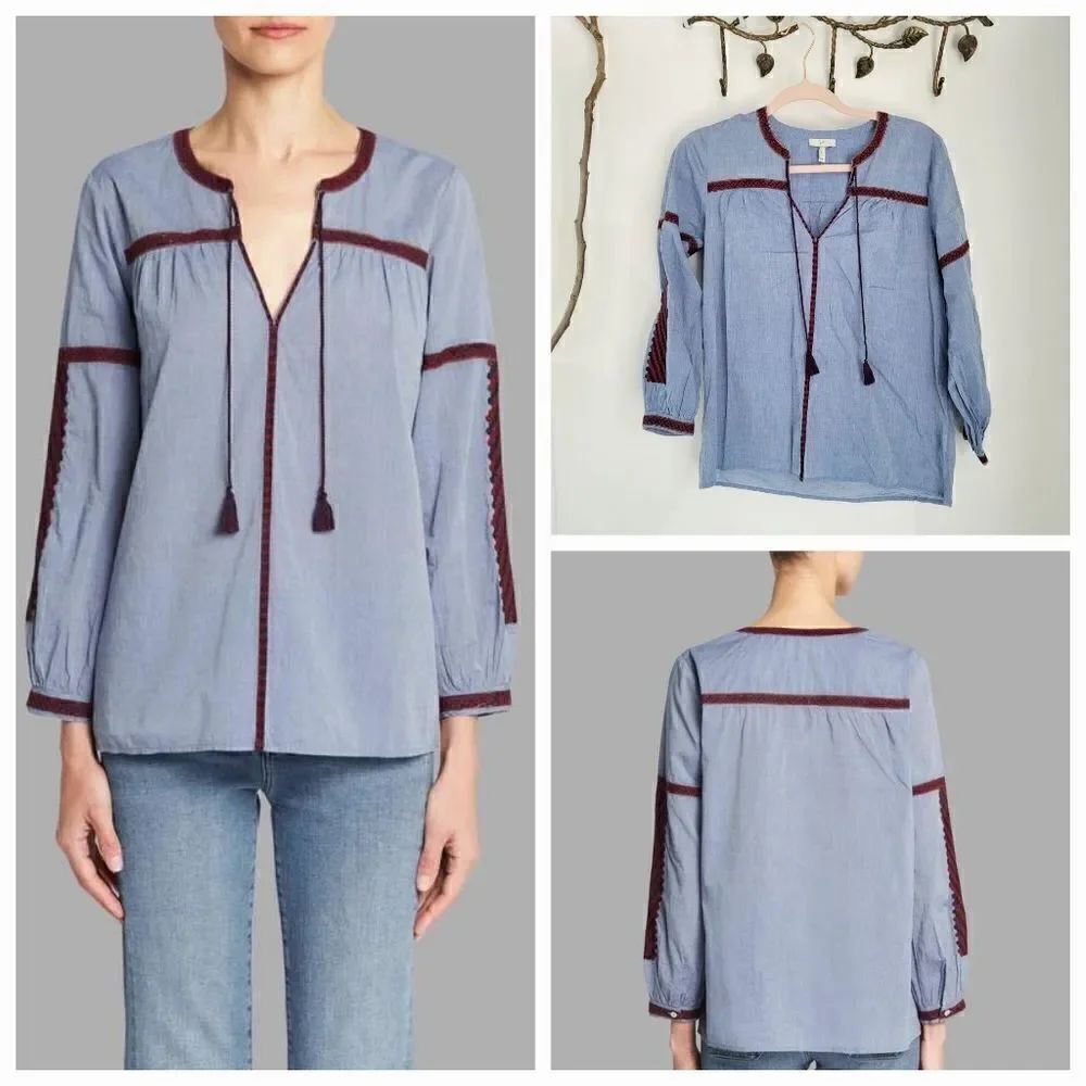 Joie Marlen chambray tunic top